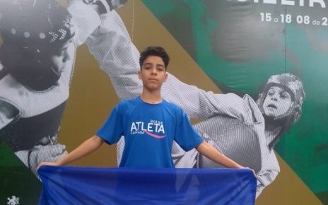 Gabriel Gobbi de 15 anos é lutador de taekwondo - Foto: Reprodução