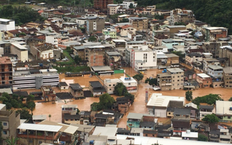 Inundação em Manhuaçu-MG em 25/01/2020 - Foto Reprodução