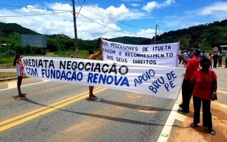 Protesto fecha trecho da BR-259 em Itueta - Crédito Stéphano Mattos