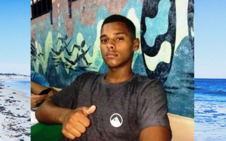 O garçom Guilherme Tawan dos Santos, 18 anos, salvou família de 3 pessoas de afogamento - Foto Reprodução