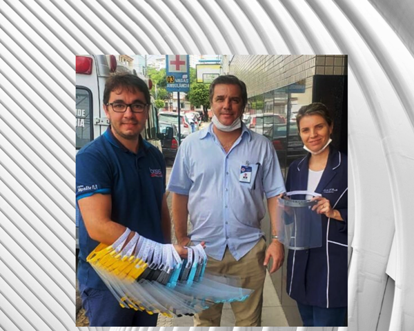 Professores do Ifes de Colatina entregam máscaras para hospitais de Colatina - Foto Ifes Campus Colatina