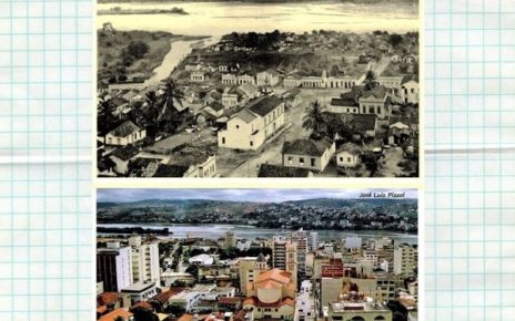 Colatina em foto de 1938 e no ano de 2000