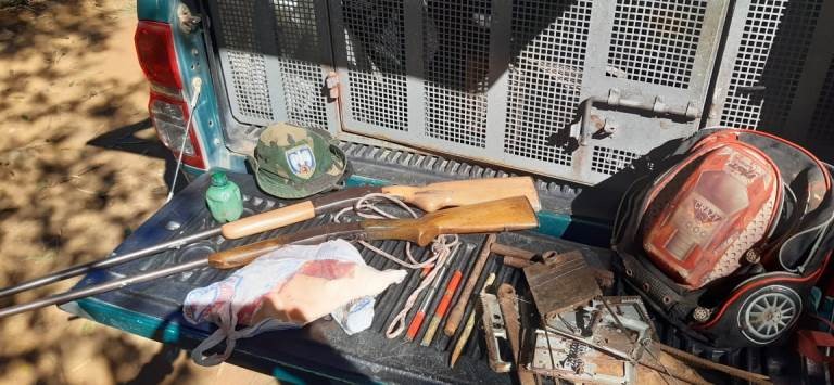 Polícia Ambiental apreende armas e munições durante atendimento de denúncia de caça em Santa Leopoldina - Foto Reprodução