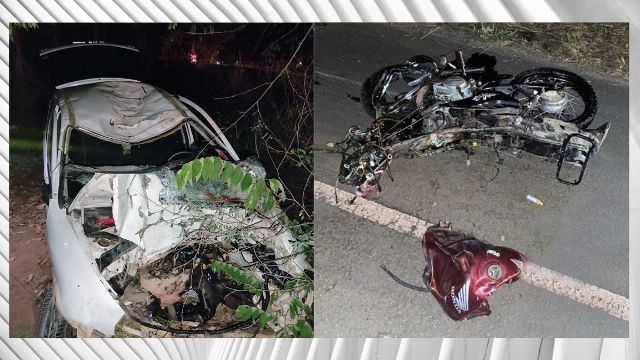 Acidente entre carro e moto deixa três mortos em Aracruz - Foto: Reprodução