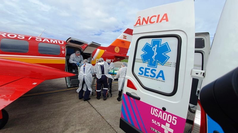 ES recebe paciente de Santa Catarina para tratamento Covid-19 nesta quarta(03) - Foto: Reprodução