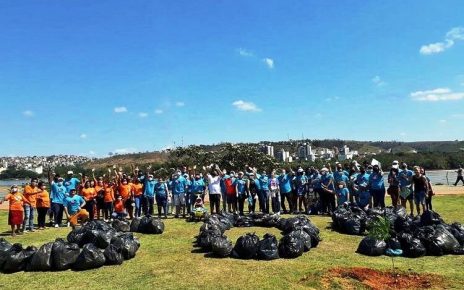 Campanha do Dia Mundial da Limpeza coleta meia tonelada de lixo na área verde da Beira Rio em Colatina - Foto: Comunicação PMC