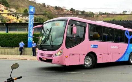 Ônibus rosa circula pelas ruas de Colatina - Foto: Reprodução