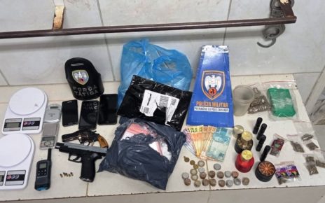 Polícia Militar apreende drogas, arma e munições em São Gabriel da Palha - Foto: PMES/Divulgação
