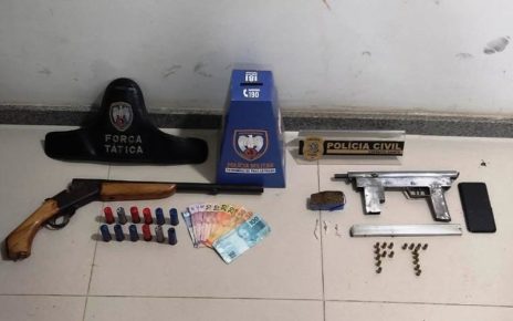 Polícia prende quatro suspeitos de tráfico e apreende armas em São Gabriel da Palha - Foto: PMES/Divulgação