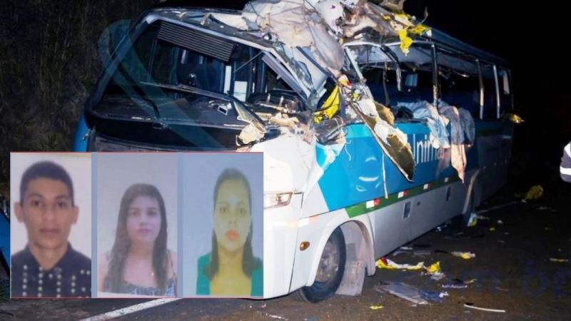 Acidente entre micro-ônibus da Vale e carreta deixa 3 mortos e feridos em Itabira-(MG) - Foto: Reprodução