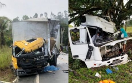 Motorista de caminhão morre em acidente com carreta e carro em Águia Branca - Foto: Reprodução