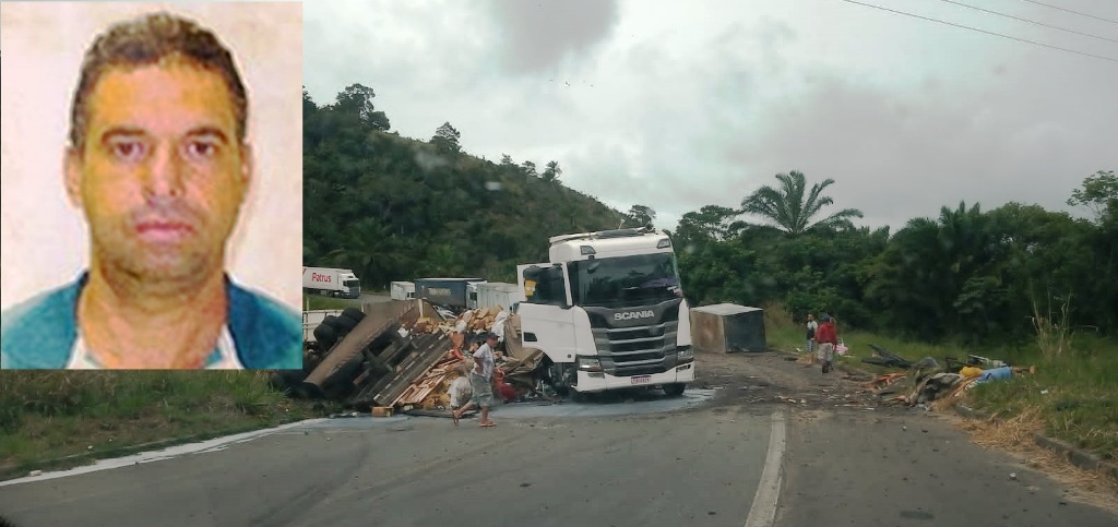 Motorista de caminhão com placa de Colatina, morre em acidente na BR-101, na Bahia - Foto: Reprodução
