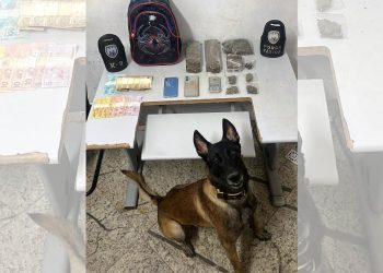 Trio é detido por tráfico de drogas em bairro de Baixo Guandu - Foto: PMES/Divulgação