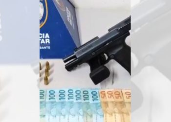 PM apreende arma de fogo e dinheiro com menor de idade em Colatina - Foto: Reprodução