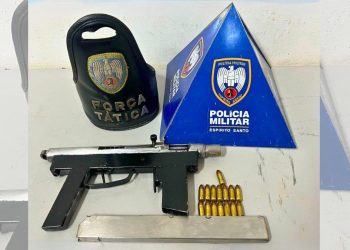 PM cumpre mandado de prisão e apreende submetralhadora em Colatina - Foto: Reprodução