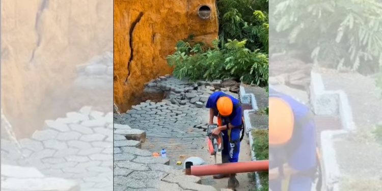 Dois bairros terão fornecimento de água suspenso após desmoronamento em Colatina - Foto: Reprodução