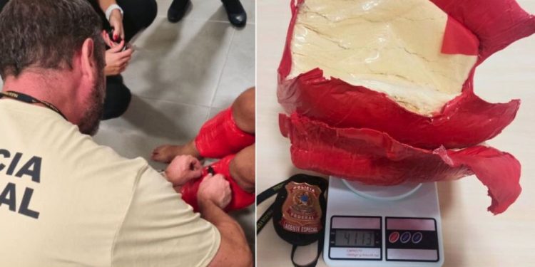 Mulher de Colatina é detida com 4 quilos de cocaína no Aeroporto de Vitória- Foto: PF/ES