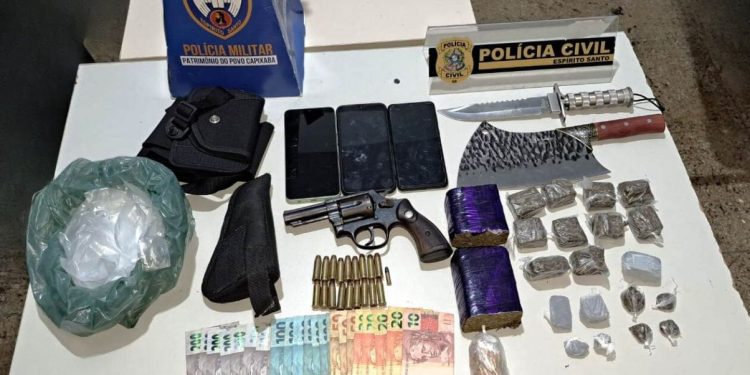 Nova Venécia: operação conjunta resulta em prisão de suspeitos de tráfico de drogas - Foto: PME/PCES/Divulgação