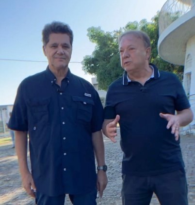 Vice-governador Ferraço e prefeito Guerino acompanham trabalhos - Foto: Reprodução