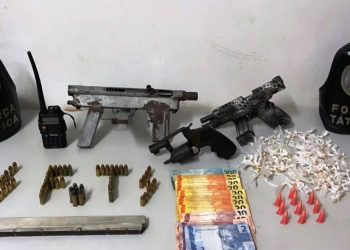 Operação policial em Colatina resulta em apreensão de armas e drogas - Foto: PM e PC/ES/Divulgação