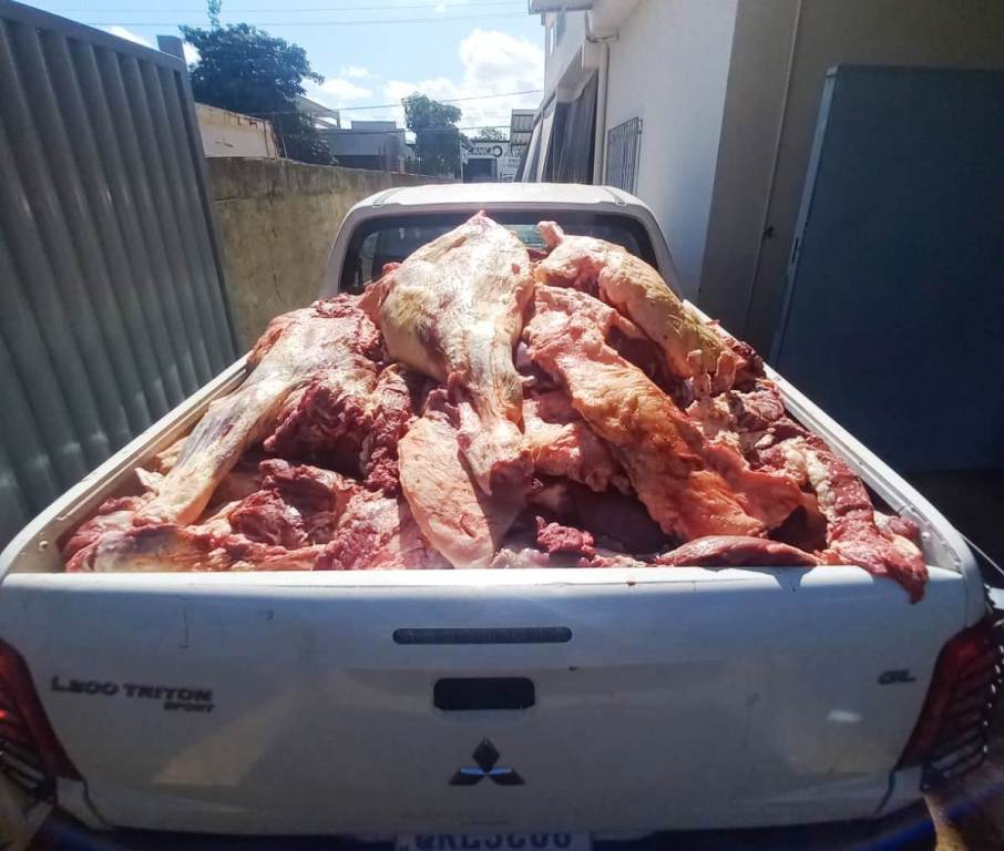 Mais de uma tonelada de carne imprópria é apreendida em Baixo Guandu: PCES deflagra operação e prende suspeito - Foto> PCES/Divulgação