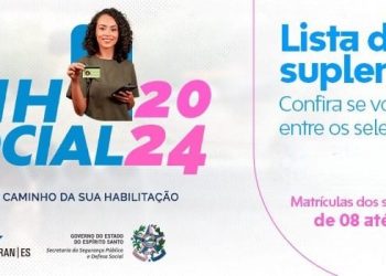 Detran|ES publica lista de suplentes da primeira fase do programa CNH Social 2024