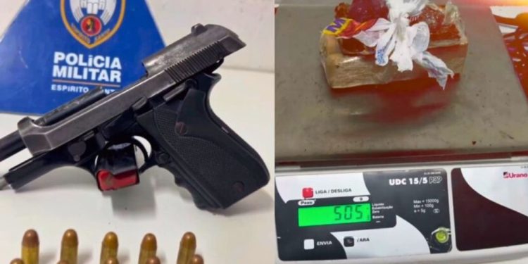 Vídeo | Trio é preso com arma e drogas durante abordagem em Colatina - Foto: Reprodução