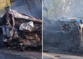 Grave acidente na BR-381, Norte do ES: 1 morto e 7 feridos - Foto: Rede Social