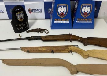 Morador de Colatina é preso em flagrante fabricando armas caseiras - Foto: PMES