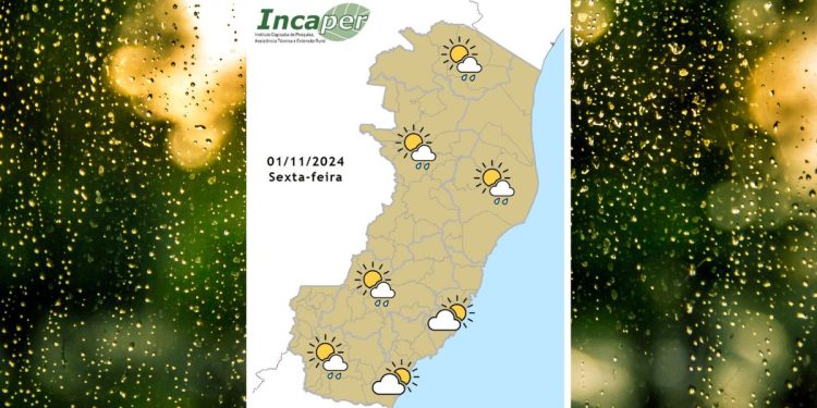 Previsão do Tempo: Como fica o clima no ES e Colatina nesta sexta (01) - Foto: Incaper