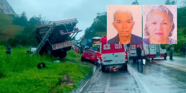 Acidente na BR-101 deixa dois mortos e mobiliza equipes de resgate em João Neiva - Foto: Reprodução