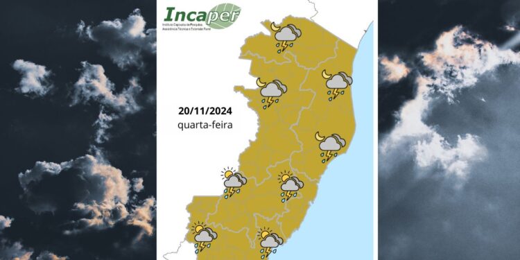 Veja previsão do tempo para o ES e Colatina nesta quarta-feira (20) - Foto: Incaper