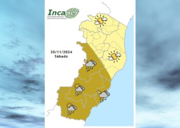 Sol ou chuva? Veja como fica o tempo no ES e Colatina neste sábado (30) - Foto: Incaper