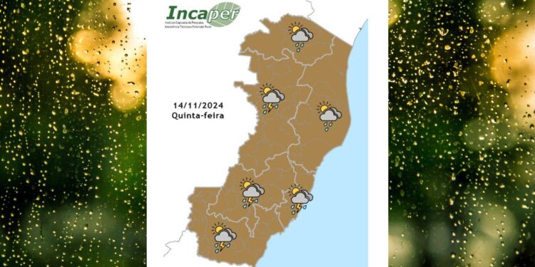 Veja como fica o tempo no ES e Colatina nesta quinta (14) - Foto: Incaper