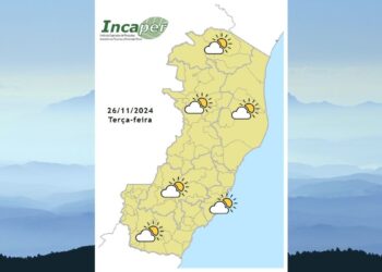 Veja previsão do tempo para o ES e Colatina nesta terça (26) - Foto: Incaper