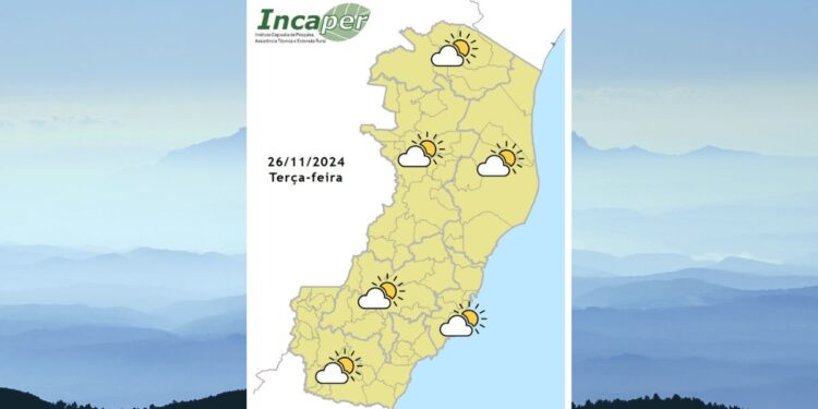 Veja previsão do tempo para o ES e Colatina nesta terça (26) - Foto: Incaper