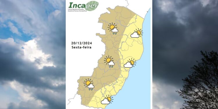 Previsão do tempo para o ES e Colatina nesta sexta-feira (20) - Foto: Incaper