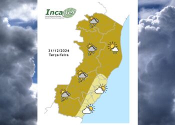 Previsão do tempo para o ES e Colatina no último dia do ano - Foto: Incaper