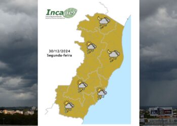 evisão do tempo para o ES e Colatina nesta segunda (30) - Foto: Incaper