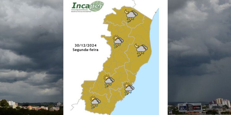evisão do tempo para o ES e Colatina nesta segunda (30) - Foto: Incaper