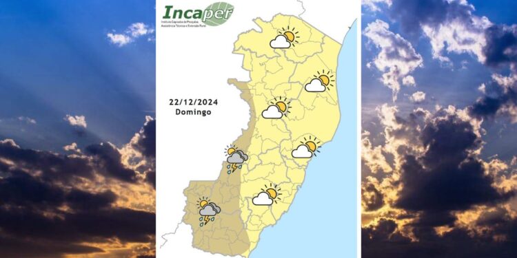 Veja como fica o tempo no ES e Colatina neste domingo (22) - Foto: Incaper
