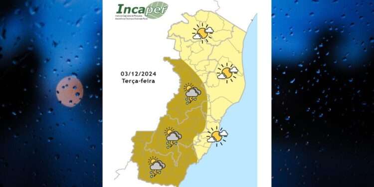Veja como fica o tempo no ES e Colatina nesta terça-feira (03) - Foto: Incaper