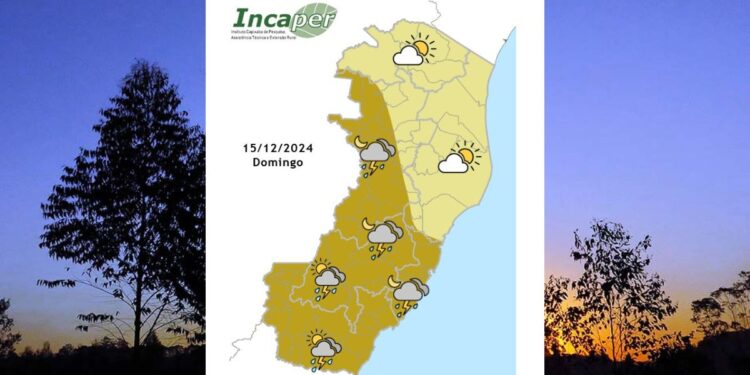 Veja como fica o tempo no ES e Colatina neste domingo (15) - Foto: Incaper