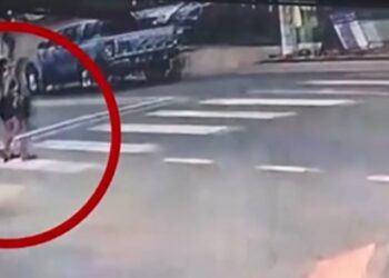 Adolescente é atropelada por moto enquanto atravessava faixa de pedestres em São Gabriel da Palha - Foto: Reprodução