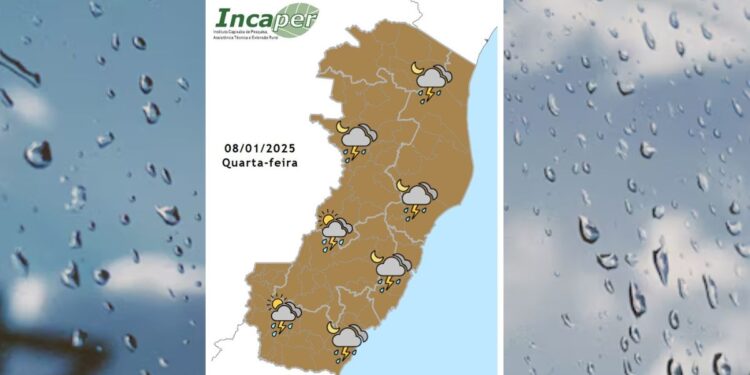 Previsão do tempo para o ES e Colatina nesta quarta-feira (8) - Foto: Incaper