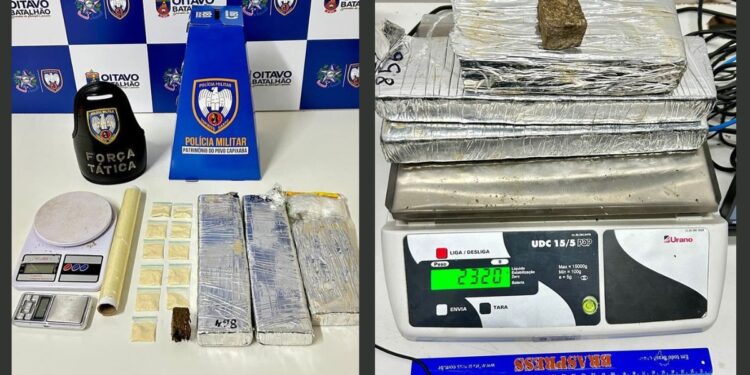 Força Tática apreende drogas e materiais para tráfico em Colatina - Foto: Reprodução