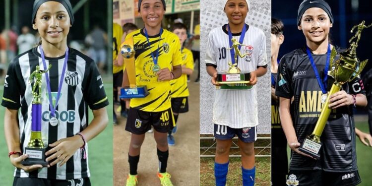 Colatinense Evellyn Cozer é campeã em torneios de futebol de base e sonha com a Seleção - Foto: Arquivo pessoal