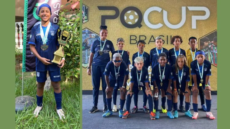 Colatinense Evellyn Cozer é campeã em torneios de futebol de base e sonha com a Seleção - Foto: Arquivo pessoal