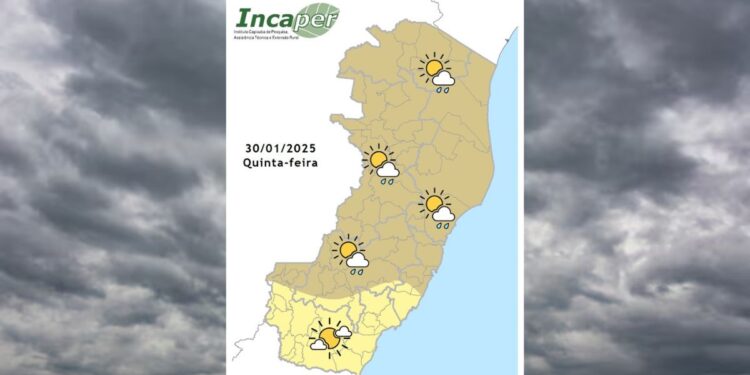 Veja como fica o tempo no ES e Colatina nesta quinta-feira (30) - Foto: Incaper