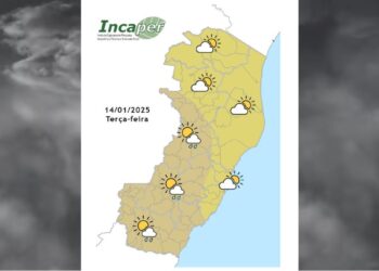 Veja a previsão do tempo para o ES e Colatina nesta terça (14) - Foto: Incaper